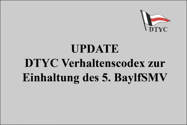 Update DTYC Verhaltenscodex zur Einhaltung des 5. BayIfSMV