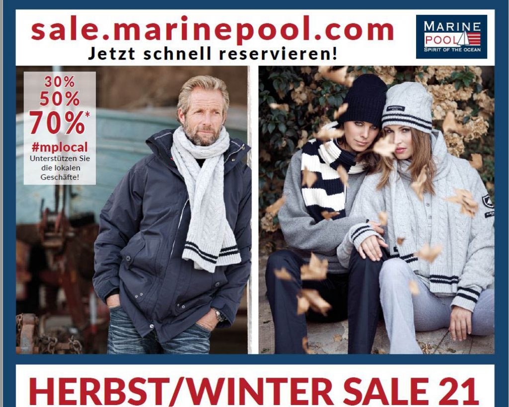Marinepool- Herbst/Winter Lagerverkauf